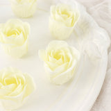 4 Pack | 24 Pcs Ivory Scented Rose Soap Heart Shaped Party Favors With Gift Boxes And Ribbon