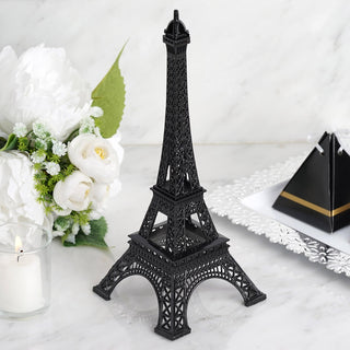 Elegant Black Metal Eiffel Tower Table Centerpiece for Stunning Event Decor