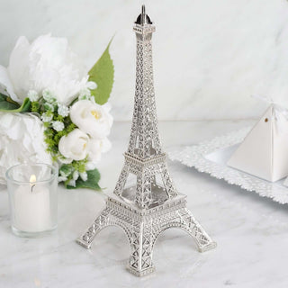 Elegant Silver Metal Eiffel Tower Table Centerpiece Elegant Silver Metal Eiffel Tower Table Centerpiece