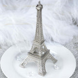 10inch Silver Metal Eiffel Tower Table Centerpiece, Decorative Cake Topper