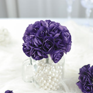 Create Memorable Wedding Decorations with Purple Paper Mini Craft Roses