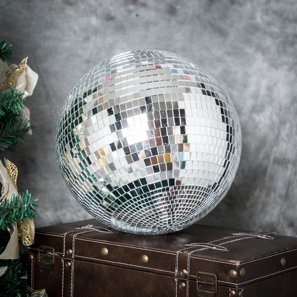 Silver Disco Mirror Ball with Swivel Ring 16