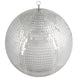 24inches Large Silver Foam Disco Mirror Ball With Hanging Swivel Ring, Holiday Party Decor#whtbkgd