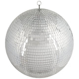 24inches Large Silver Foam Disco Mirror Ball With Hanging Swivel Ring, Holiday Party Decor#whtbkgd