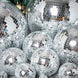 2 Pack | 10inches Silver Foam Disco Mirror Ball With Hanging Swivel Ring, Holiday Party Decor