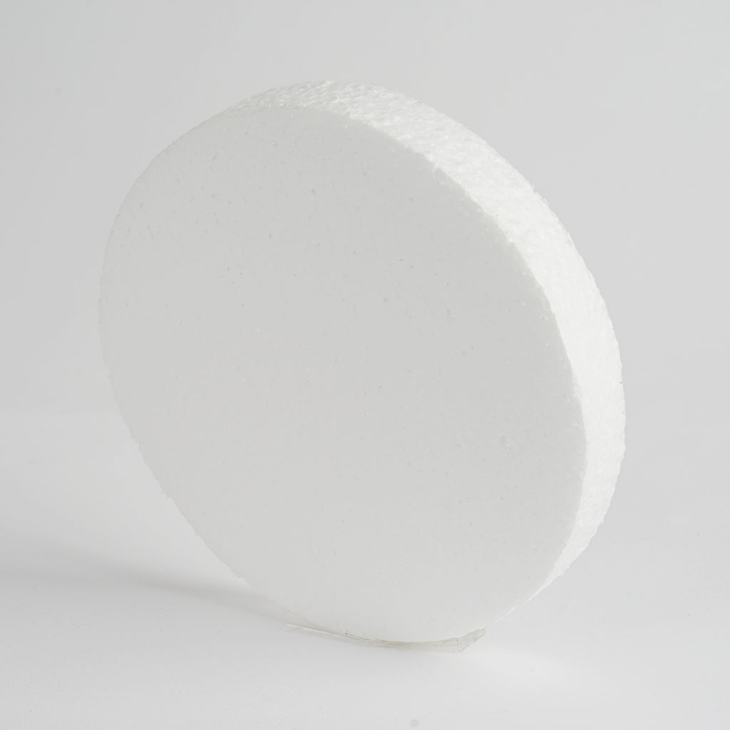 12 Pack  8 White StyroFoam Disc, DIY Polystyrene Foam Craft