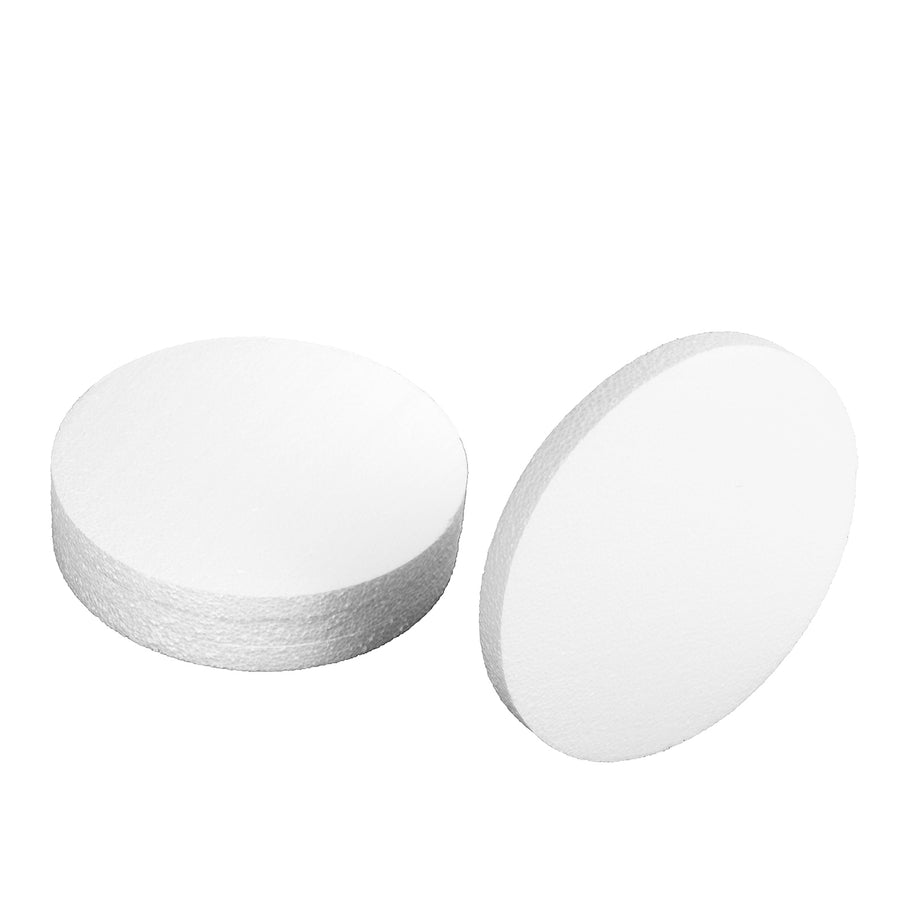 12 Pack | 10inch White StyroFoam Disc, DIY Polystyrene Foam Craft Supplies#whtbkgd
