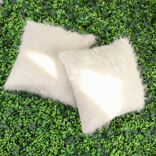 Enhance Your Event Décor with White Faux Fur Sheepskin Throw Pillow Cases