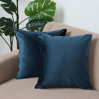 Navy Blue Velvet Pillow Cover for Luxurious Home Décor