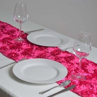 Add Elegance to Your Event with the Fuchsia Satin Table Runner Add Elegance to Your Event with the Fuchsia Satin Table Runner