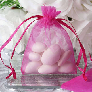 Add a Touch of Elegance with Fuchsia Organza Drawstring Bags Add a Touch of Elegance with Fuchsia Organza Drawstring Bags