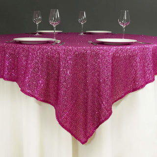 Add a Touch of Glamour with the Fuchsia Sequin Table Overlay