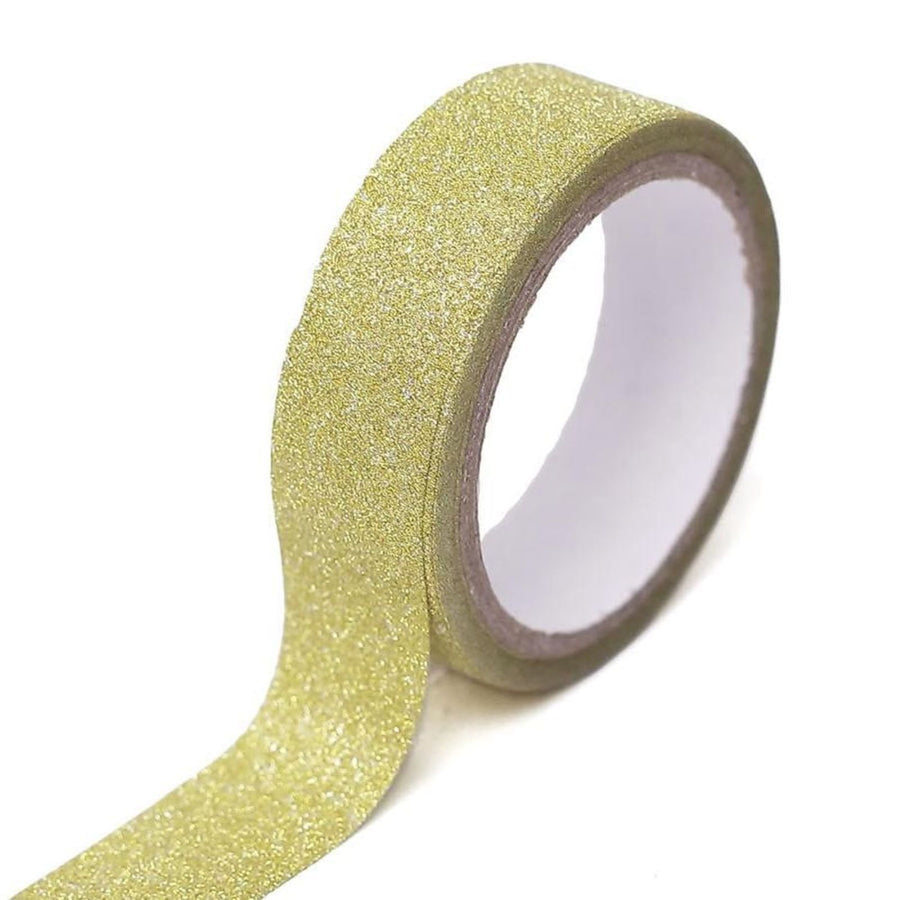 5 Pack | 0.5inch x 5 Yards Gold Washi DIY Craft Glitter Tape#whtbkgd