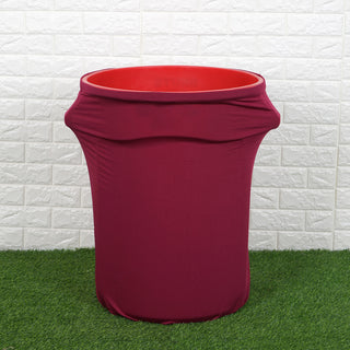 Enhance Your Event Decor with the Stretch Spandex Round Trash Bin Cover