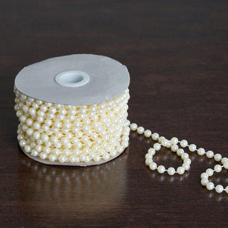 Elegant Ivory Faux Craft Pearl String Bead Strands for Stunning Wedding Decorations