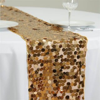 Add a Touch of Glamour with the Gold Sequin Table Runner