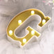 6" Gold 3D Marquee Letters | Warm White 6 LED Light Up Letters | G