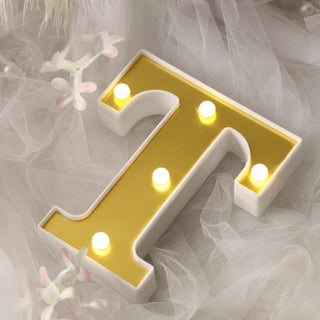 Add a Touch of Elegance to Your Party Decor with 6" Gold 3D Marquee Letters