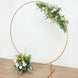 6.5ft Gold Metal Floral Balloon Garland Hoop, Round Backdrop Frame, Circle Wedding Arch Stand