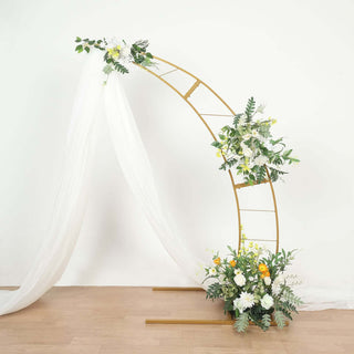 6.5ft Gold Metal Half Crescent Moon Wedding Arbor Frame 6.5ft Gold Metal Half Crescent Moon Wedding Arbor Frame