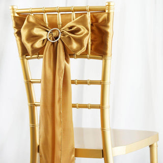 Add Elegance to Your Event with Gold Satin Chair Sashes Add Elegance to Your Event with Gold Satin Chair Sashes