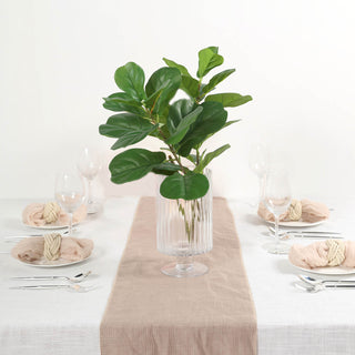 Add Natural Green to Your Space with 2 Bushes of 25" Green Artificial Fiddle Leaf Branch Stems