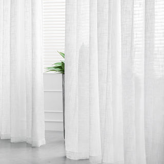 Elegant White Faux Linen Curtains for a Chic and Stylish Look