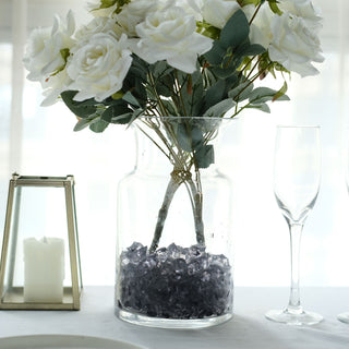 Enhance Your Table Decor with Blue Gray Large Acrylic Ice Bead Vase Fillers