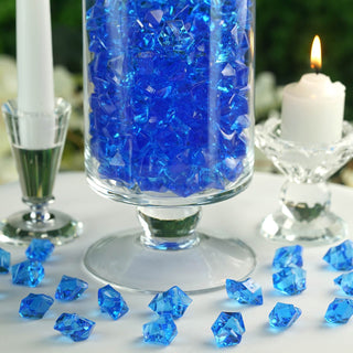 Ocean Blue Mini Acrylic Ice Bead Vase Fillers - Add Elegance to Your Event Decor