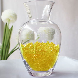 Yellow Large Acrylic Ice Bead Vase Fillers