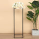 40 inch Matte Black Wedding Flower Stand | Metal Vase Column Stand | Geometric Centerpiece Vase