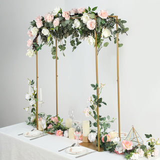 Unleash Your Creativity with the Gold Adjustable Over The Table Metal Flower Arch Frame Stand