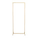 6.5ft Gold Metal Frame Wedding Arch, Rectangular Backdrop Stand, Floral Display Frame#whtbkgd
