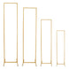 Set of 4 | Slim Gold Metal Frame Wedding Arch, Rectangular Backdrop Stand, Display Frame#whtbkgd