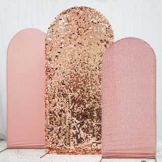 Create an Enchanting Atmosphere with Rose Gold Round Top Backdrop Stand Covers Create an Enchanting Atmosphere with Rose Gold Round Top Backdrop Stand Covers