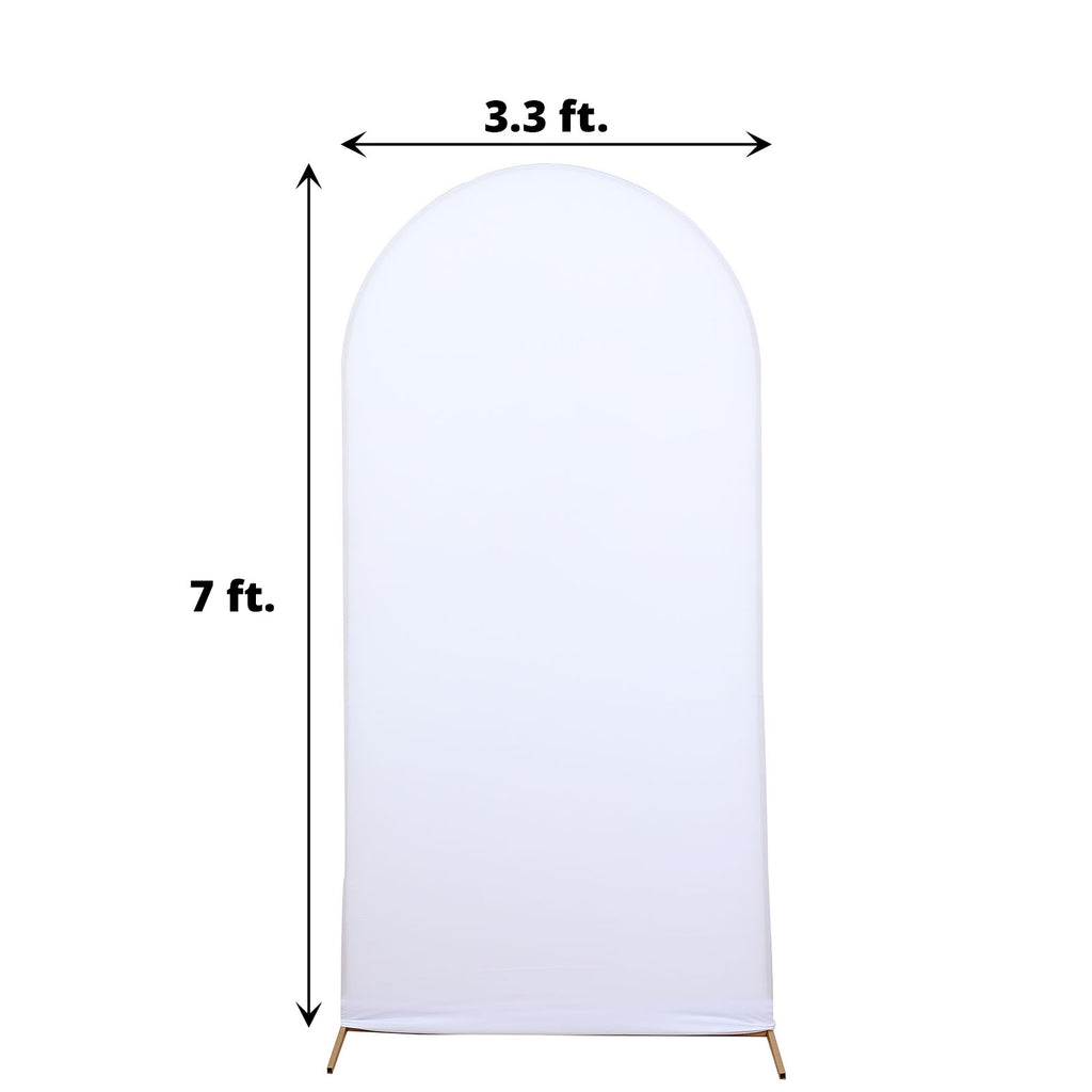 White Round Spandex Backdrop Stand Cover