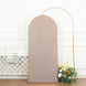 6ft Matte Nude Spandex Fitted Chiara Backdrop Stand Cover For Round Top Wedding Arch