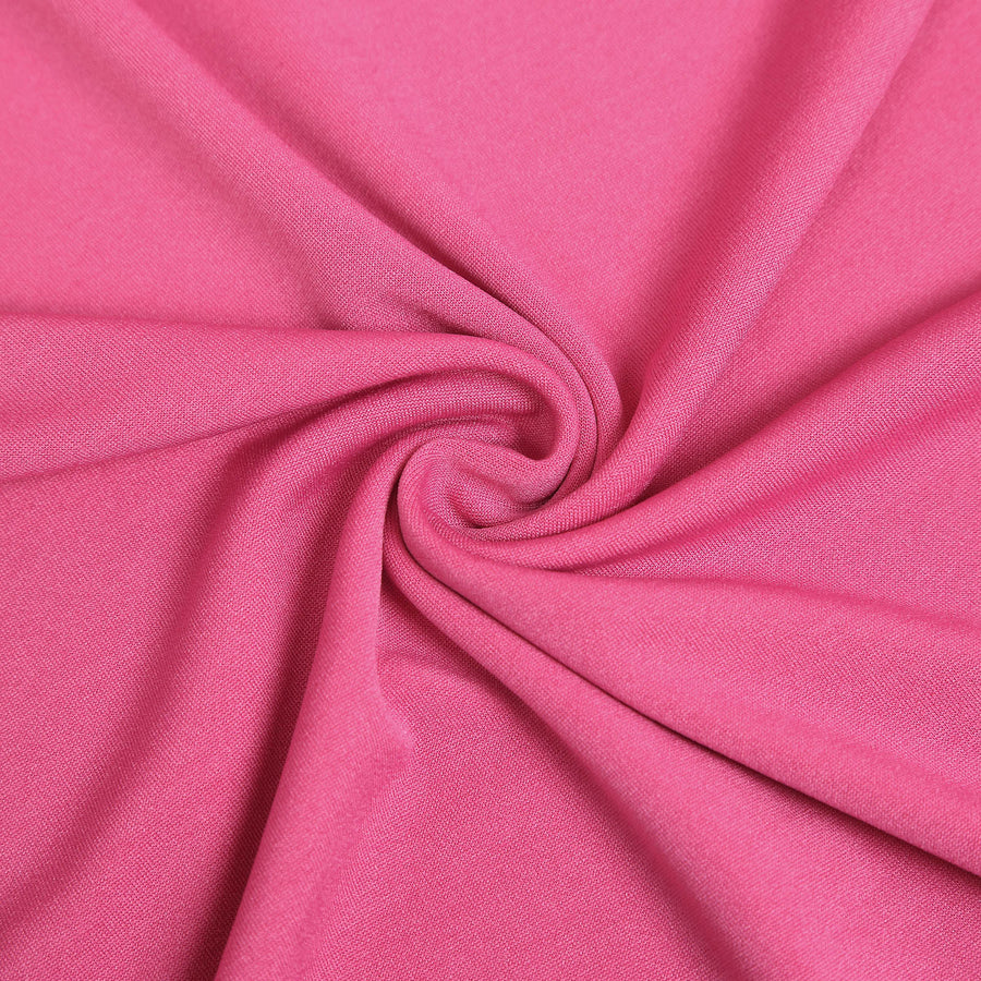 Set of 3 | Matte Fuchsia Spandex Fitted Chiara Backdrop Stand Cover For Round Top#whtbkgd