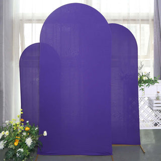 Purple fabric backdrops for photography and events.