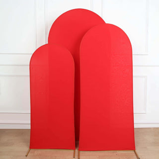 Matte Red Spandex Fitted Chiara Backdrop Stand Cover Matte Red Spandex Fitted Chiara Backdrop Stand Cover