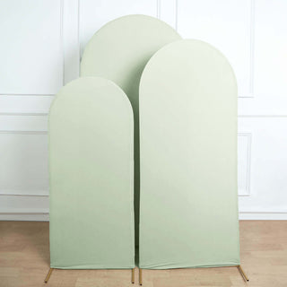 Elevate Your Event Decor with the Matte Sage Green Spandex Fitted Chiara Backdrop Stand Cover Elevate Your Event Decor with the Matte Sage Green Spandex Fitted Chiara Backdrop Stand Cover