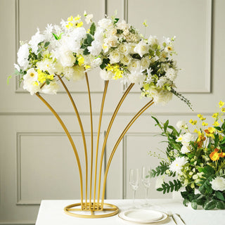 Elevate Your Event Decor with the Stunning Gold Metal Wire Wedding Centerpiece