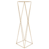 2 Pack | 32inch Gold Geometric Crisscross Metal Frame Flower Stands
