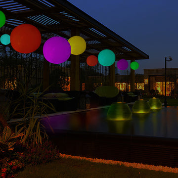 12" Inflatable Outdoor Garden Light Up Ball, Floating Pool Glow Ball With Remote - 13 RGB Colors and 3 Color Modes