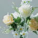 2 Bouquets | Ivory Artificial Silk Peony Flower Bush Arrangement