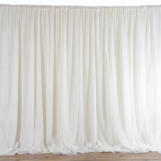 20ftx10ft Ivory Dual Layered Chiffon Polyester Room Divider 20ftx10ft Ivory Dual Layered Chiffon Polyester Room Divider