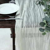 10ft Ivory Gauze Cheesecloth Boho Table Runner