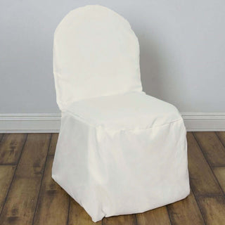 Elevate Your Event with Ivory Polyester Banquet Chair Covers Elevate Your Event with Ivory Polyester Banquet Chair Covers