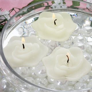 Add Elegance to Your Event with Ivory Rose Floating Candles