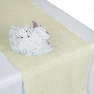 Elegant Ivory Rustic Burlap Table Runner Elegant Ivory Rustic Burlap Table Runner